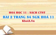 Bài 2 trang 84 SGK Hóa 11 Chân trời sáng tạo